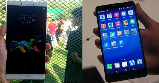 Oppo R7 Plus vs Huawei Ascend Mate7 tampilan layar