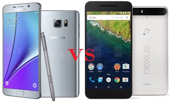 Compare Huawei Nexus 6P vs Galaxy Note 5, Desain