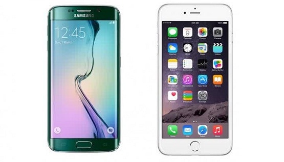 Compare iPhone 6s Plus vs Galaxy S6 Edge Plus, Layar