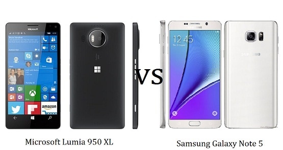 Lumia 950 XL vs Galaxy Note 5, Adu Phablet Layar 5.7 Inchi