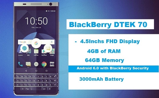 Harga Blackberry DTEK70