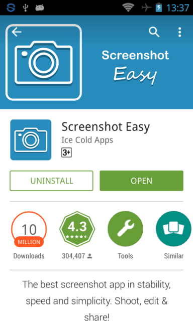 Aplikasi Screenshot Easy untuk screen Capture Layar hp Android