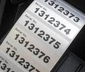 Stiker Serial Number