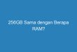 256GB Sama dengan Berapa RAM?