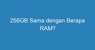 256GB Sama dengan Berapa RAM?