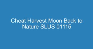 Cheat Harvest Moon Back to Nature SLUS 01115
