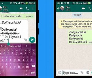 Gunakan Fitur Text Formatting Di Whatsapp